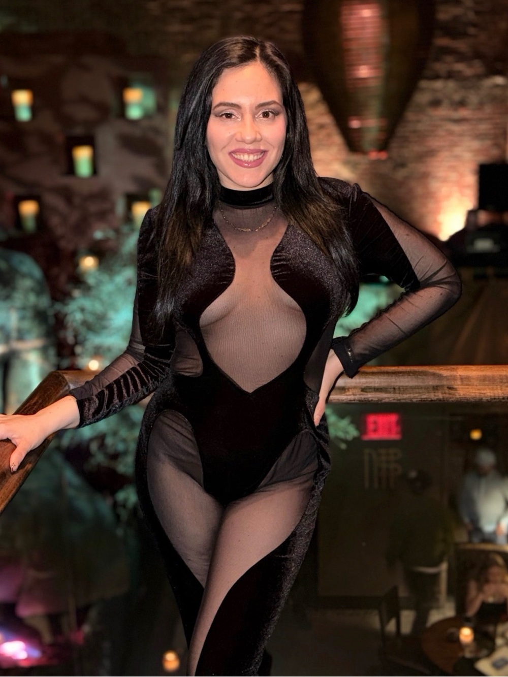 Black Sheer-Panel Velvet Jumpsuit - Women Jumpsuits & Rompers